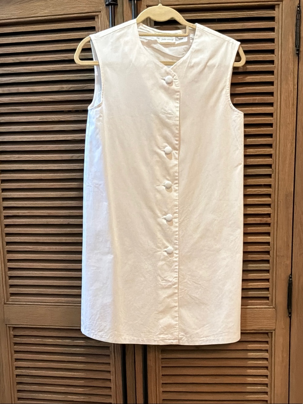 Julia Amory white cotton sleeveless dress
